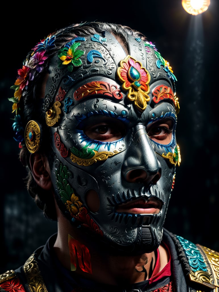 homem com mascara mexicana