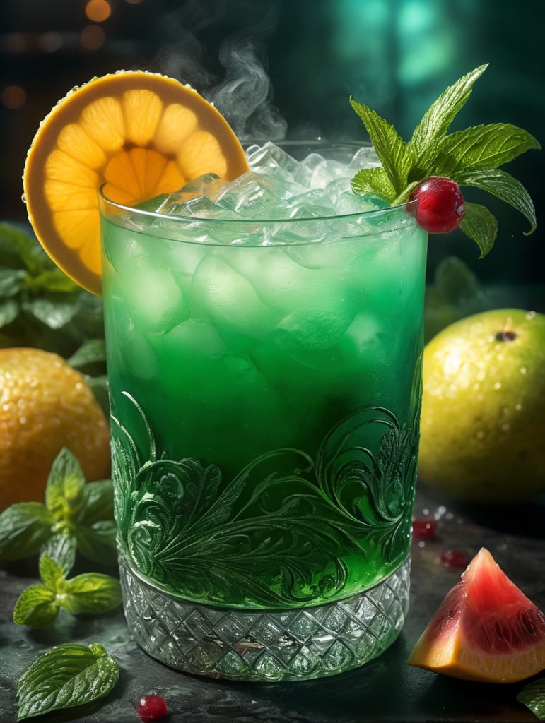 Cocktail green mist