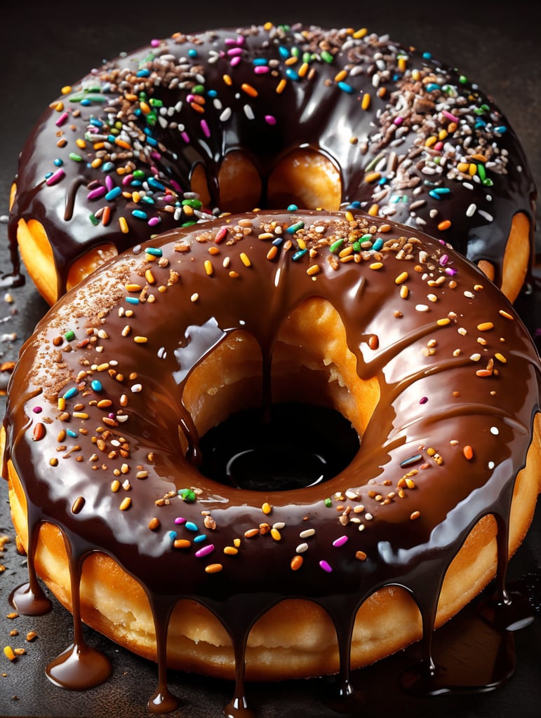 juicy donut, dripping, black honey