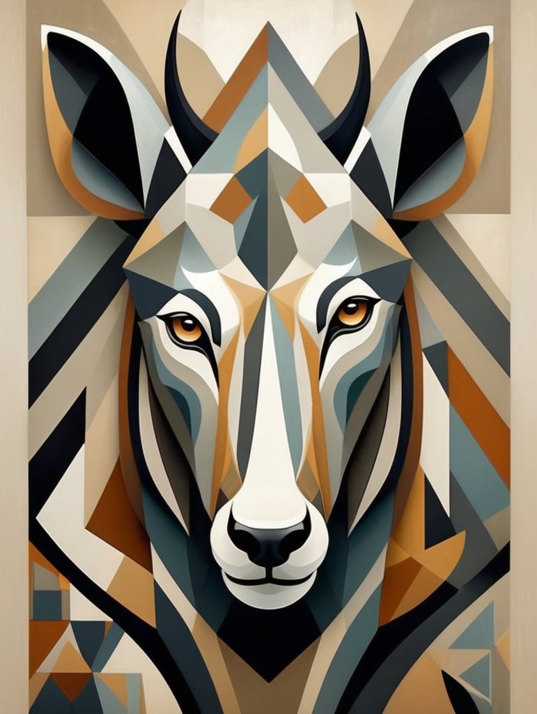 Make animal cubism art