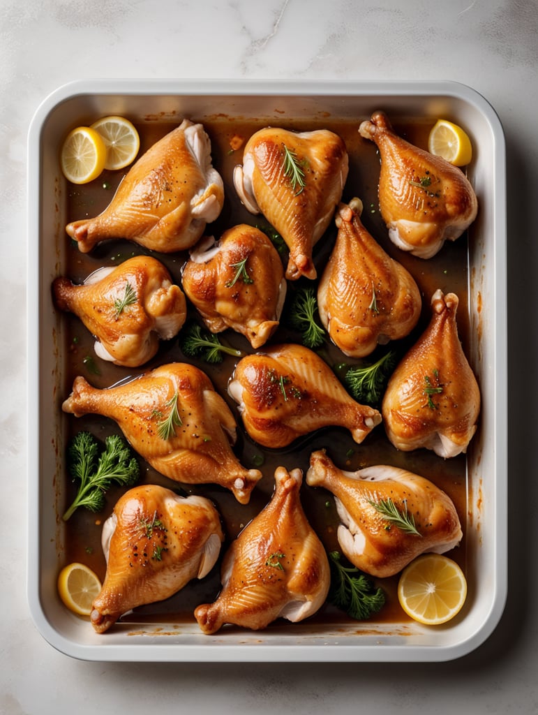 chicken legs prepared for frying in a transparent plastic tray, top view, isolated, mockup