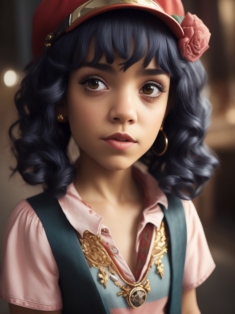 Melanie Martinez as a very cute anime character, 3D, toy