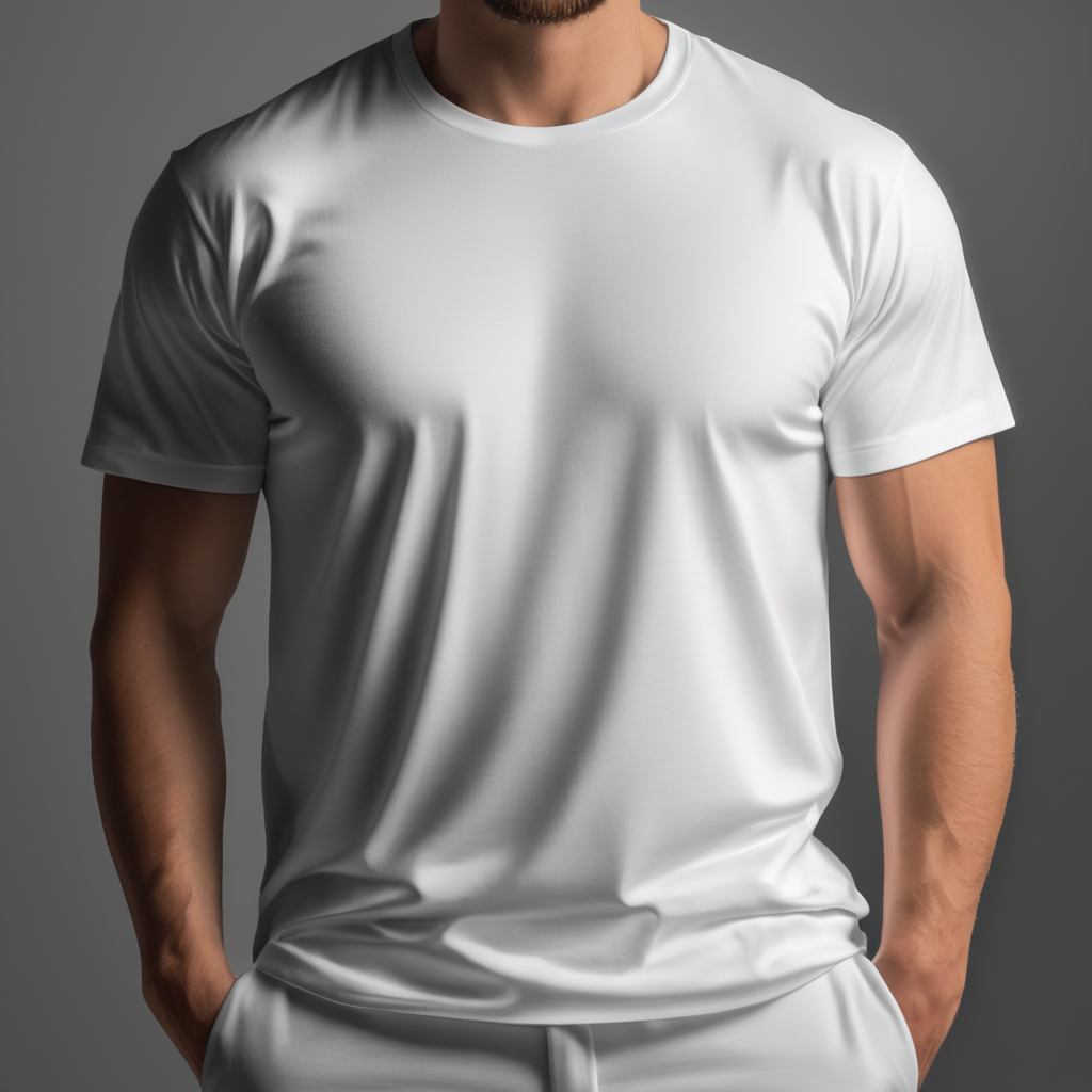 sebuah kaos putih untuk mockup