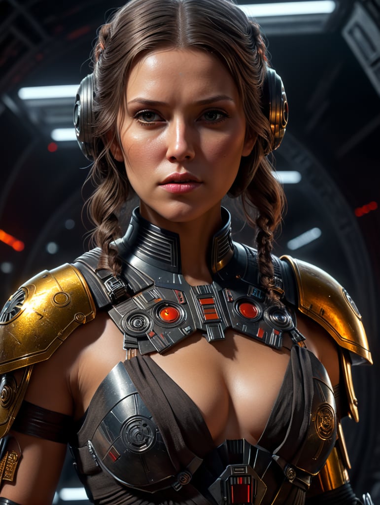 A female Star Wars character.