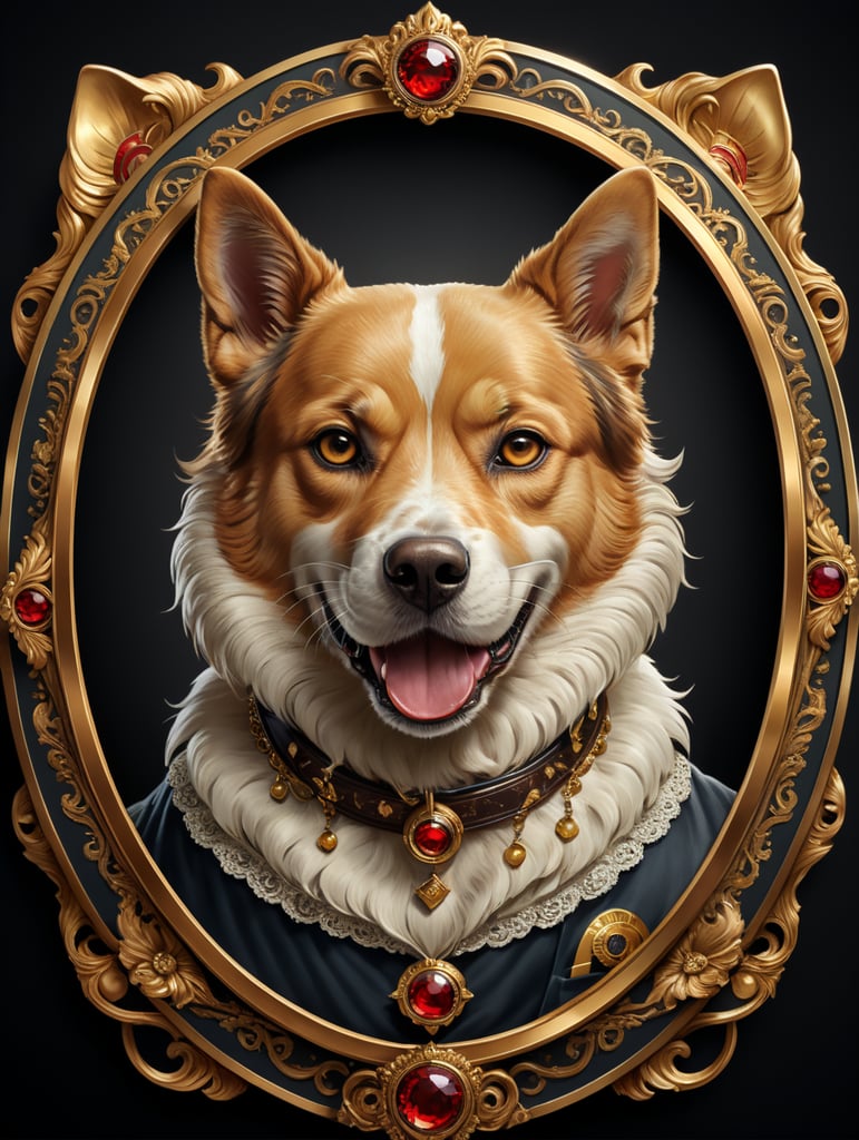 Create a vector logo in a vintage style featuring a sophisticated and charming dog character, reminiscent of the golden age of animation. The logo should exude timeless elegance and capture the essence of classic grace.