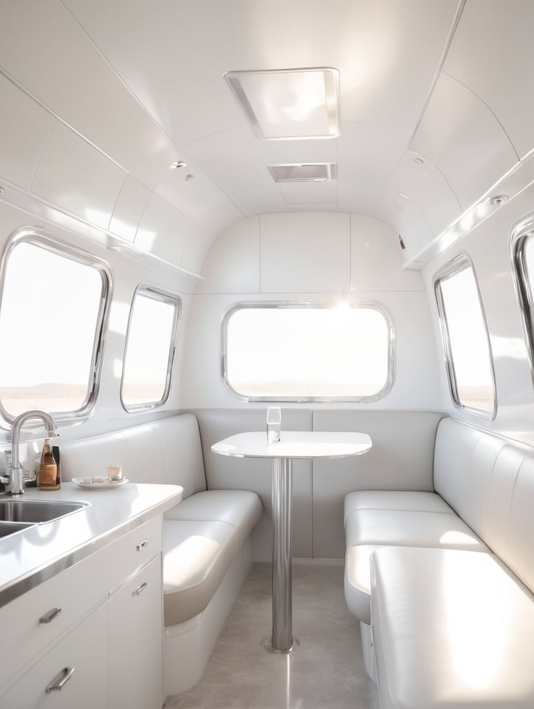 Futuristic airstream trailer