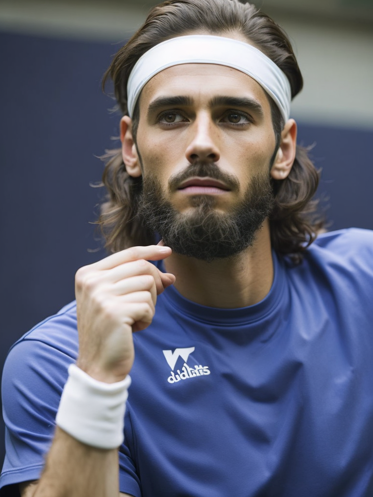 a man tennis player, wearing blue t-shirt, wimbledon
