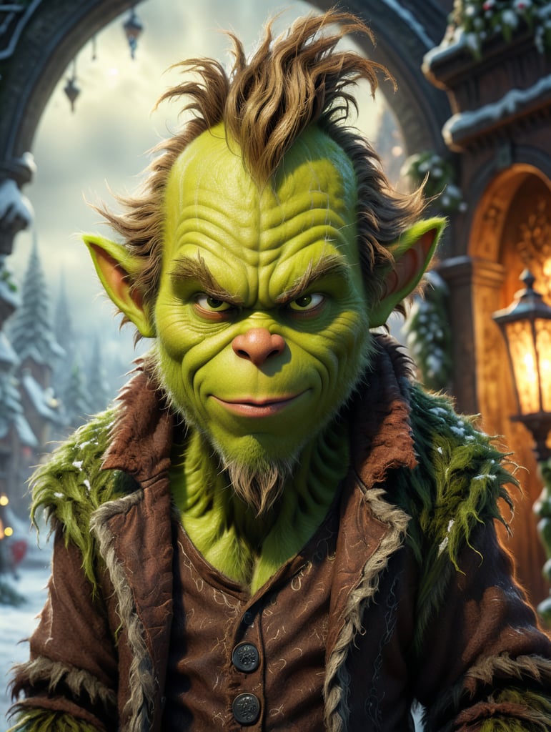 Tall grinch boy baggy clothes brown shaggy hair skinny