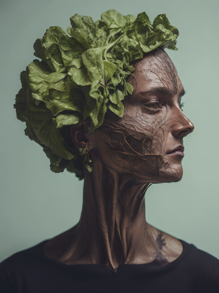 The anatomy of a head of lettuce, an ultrafine detailed painting by james jean, behance contest winner, vanitas, angular, altermodern