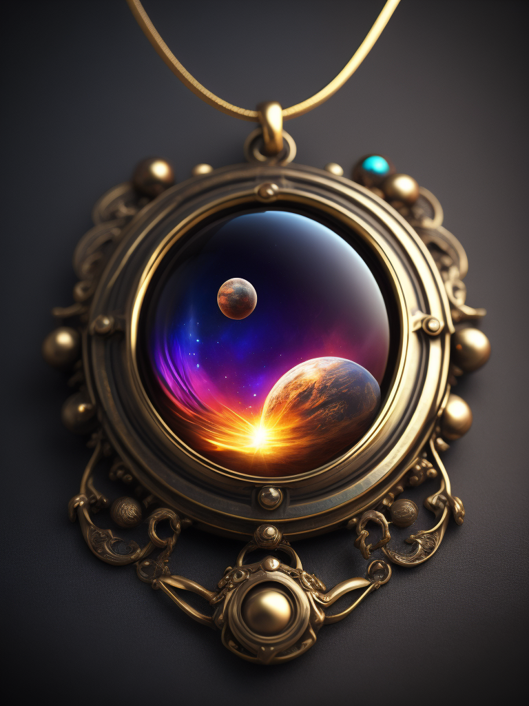 Pendant made of planets wlop style, professional photo, studio lighting, insanely detailed and intricate, hypermaximalist, elegant, ornate, hyper realistic, super detailed, deep colors