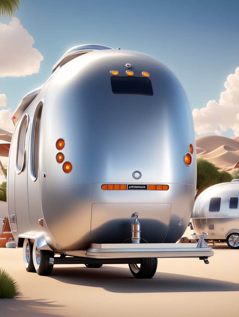 Futuristic airstream trailer