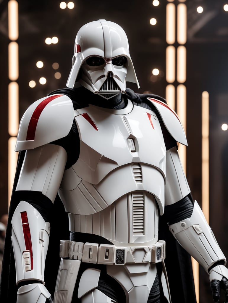 The Empire Style, hi-tech plastic, sith lord, white, (masterpiece:1.2), realism, realistic, raw photo, 4k, highres, photorealistic, best quality, photo, real, hyperrealistic lifelike texture, dramatic lighting, unrealengine, trending on artstation, cinestill 800 tungsten, high quality, sharp focus,8k uhd, absurdres