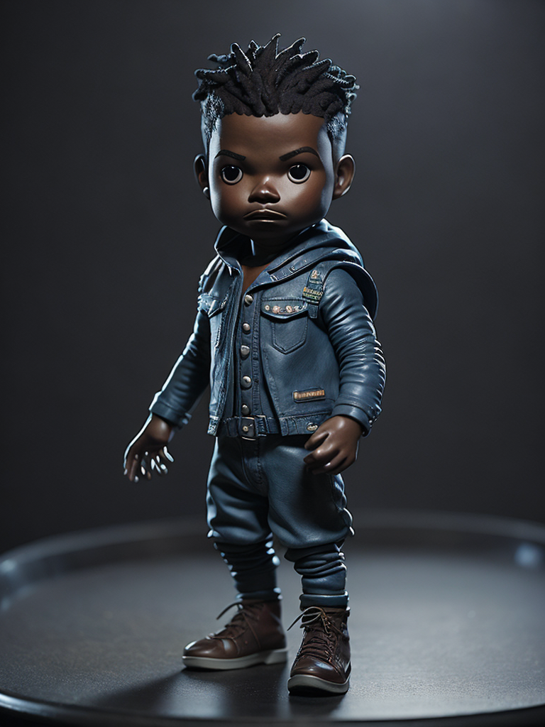 Full body 3d render of funko pop jimmy butler