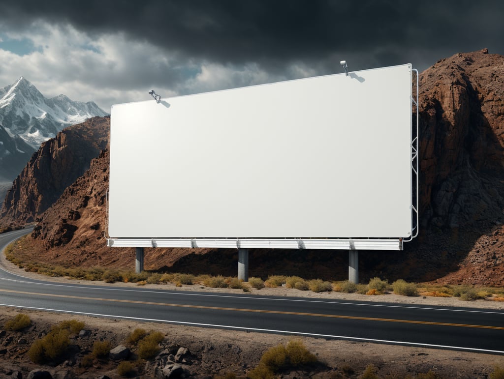 road blank white billboard, mockup, mock up