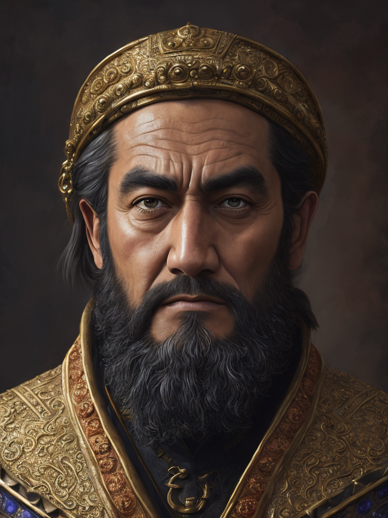 marco polo portrait, oil canvas