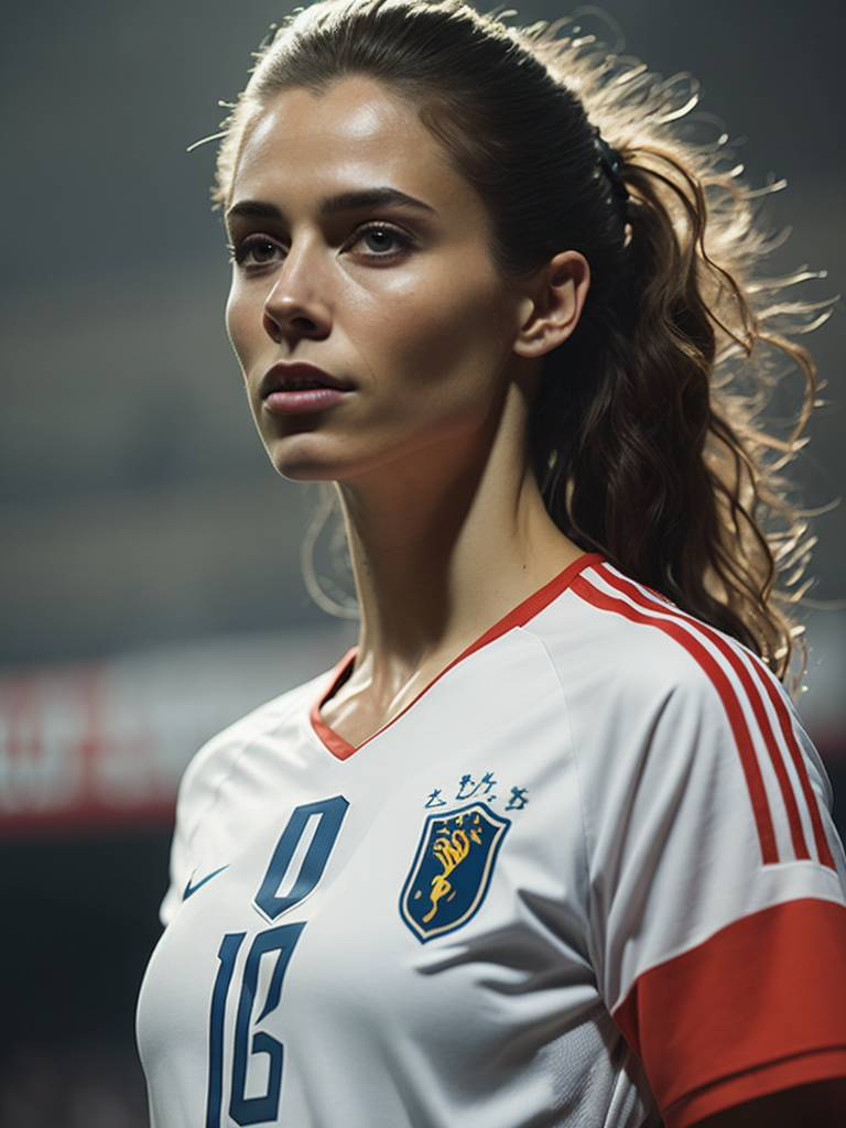 portrait of a women, a soccer player, soccer women's world cup 2023