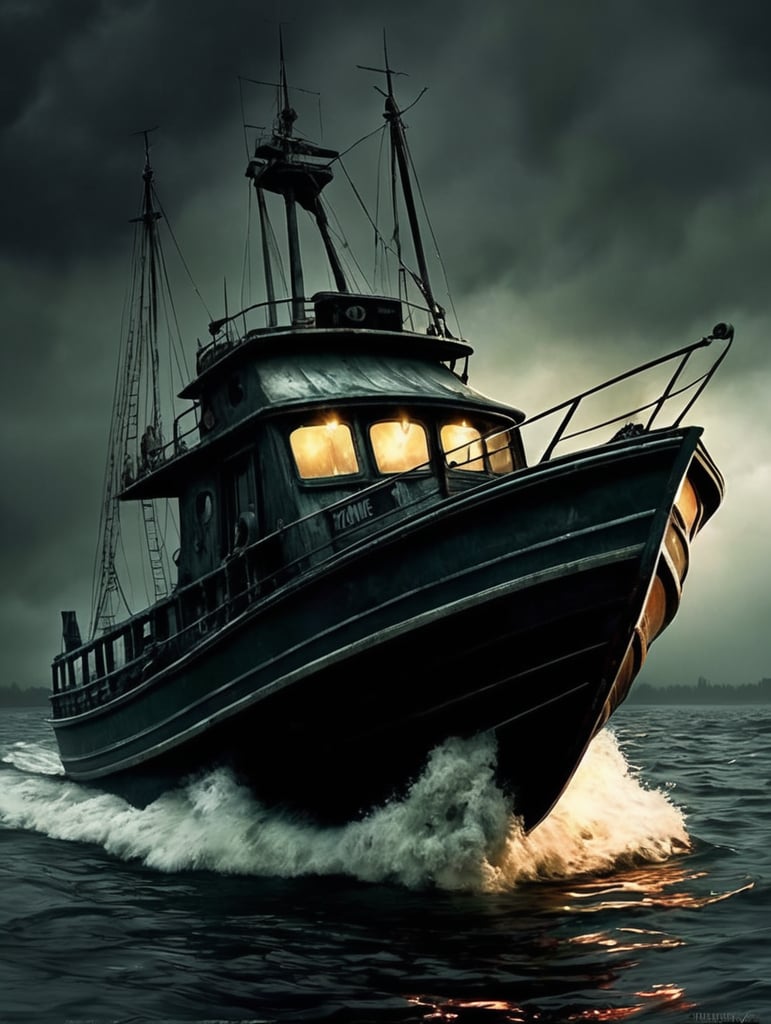 I want a zombie boat in the dark