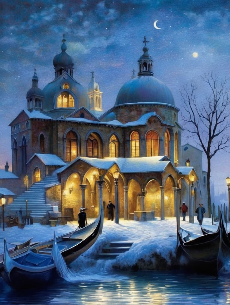 Venice folk art jigsaw Thomas kinkade style