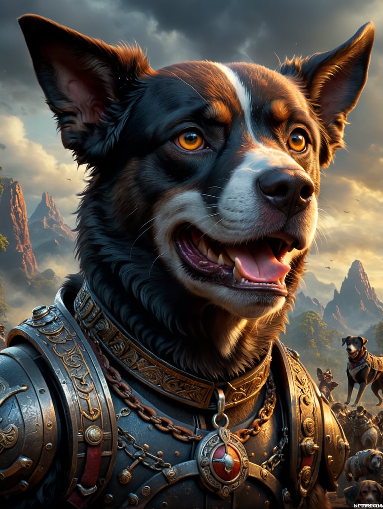 Create an animated movie poster with this dog called “Toomba” rated Pg-13