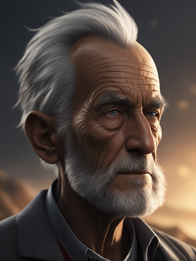 gray-haired old man