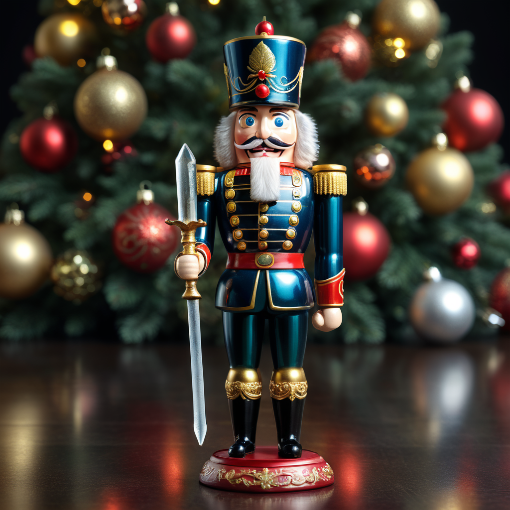 nutcracker small glass glass figure, Christmas toy for the Christmas tree