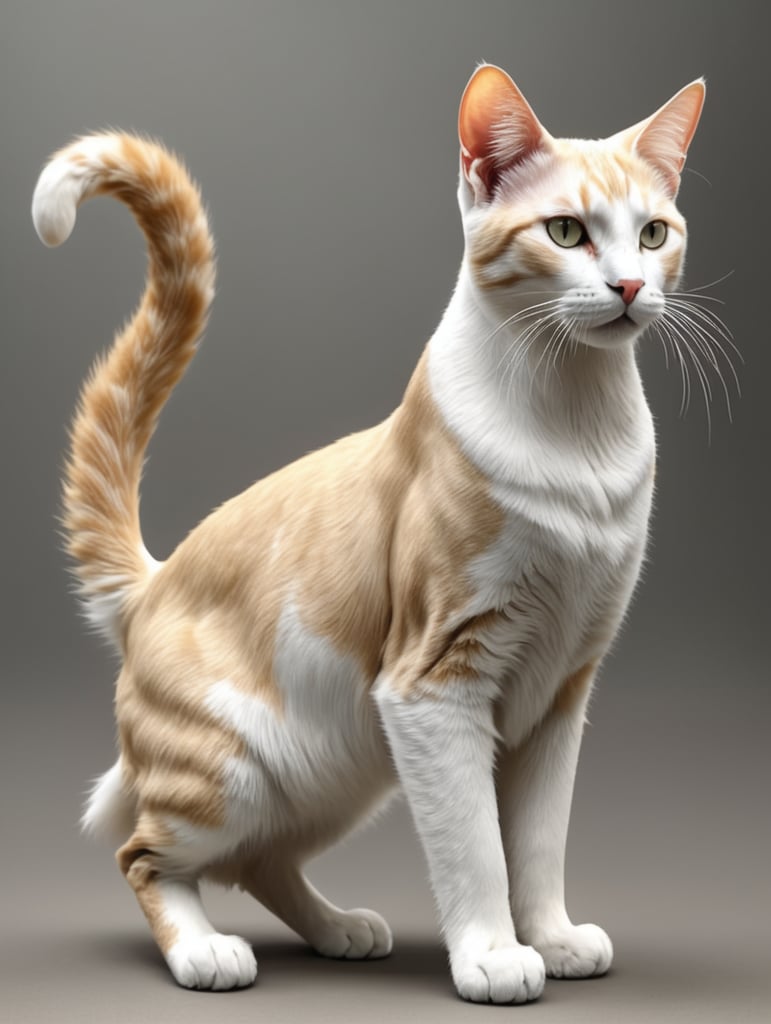 make an realistic cat anatomy