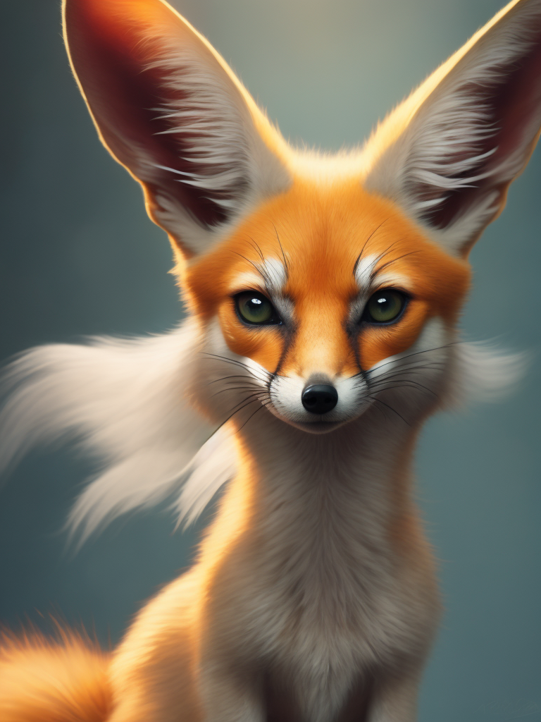 Generate a pretty looking fennec fox anthromorphic furry style, facing the viewer