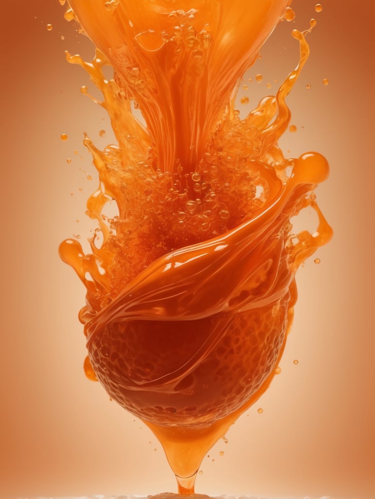 The human body is enveloped in an orange liquid substance, a powerful substance called D3O.