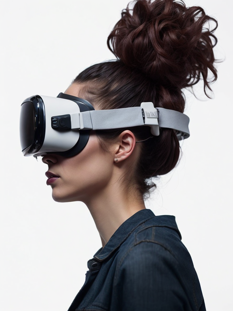 a women wearing VR Glasses