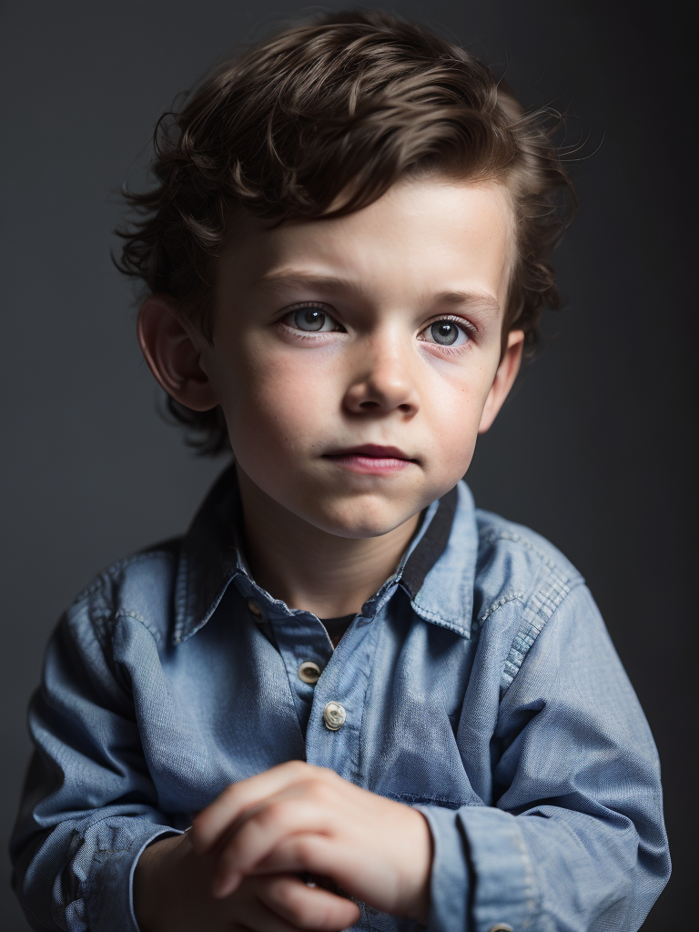portrait of Tom Holland as a kid, 6 month old, happy emotions on his face