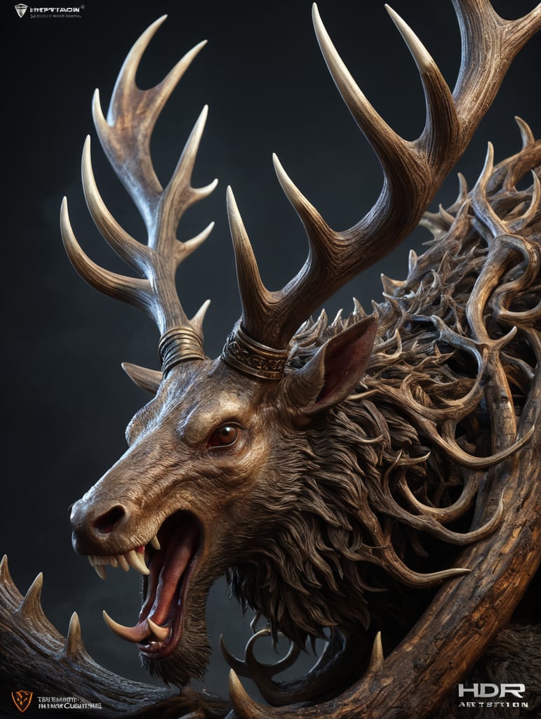 twisted antler used to blow