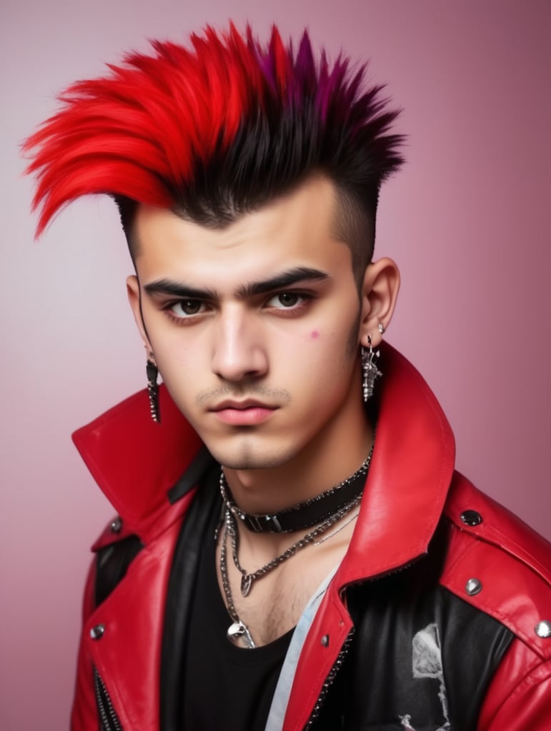 TEENAGER lebanese pimples male punk 80s HAIRstyle