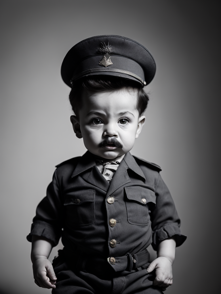 portrait of Joseph Stalin as a kid, 6 month old, happy emotions on his face