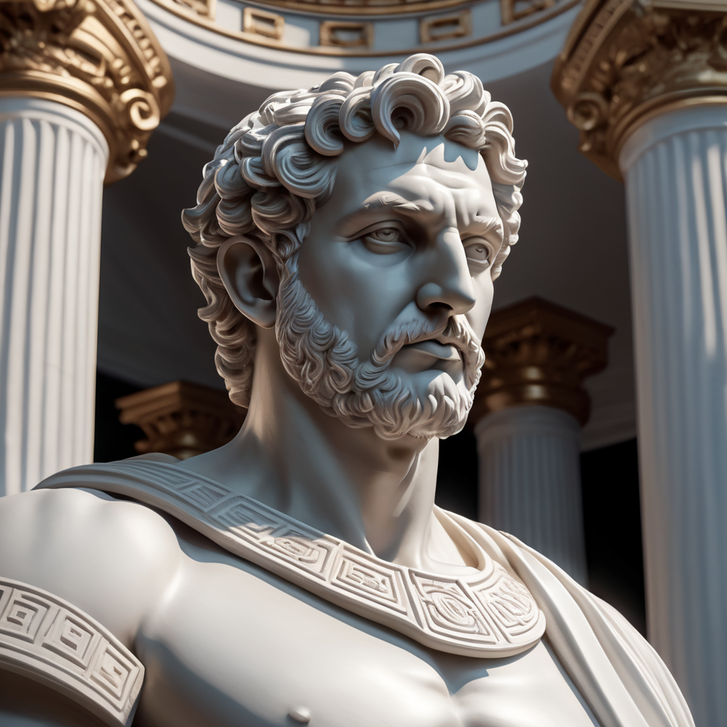 Greek Statue, ONLY WHITE COLOR, white theme