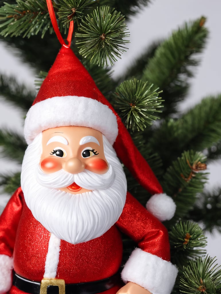 santa claus as a christmas toy for the christmas tree