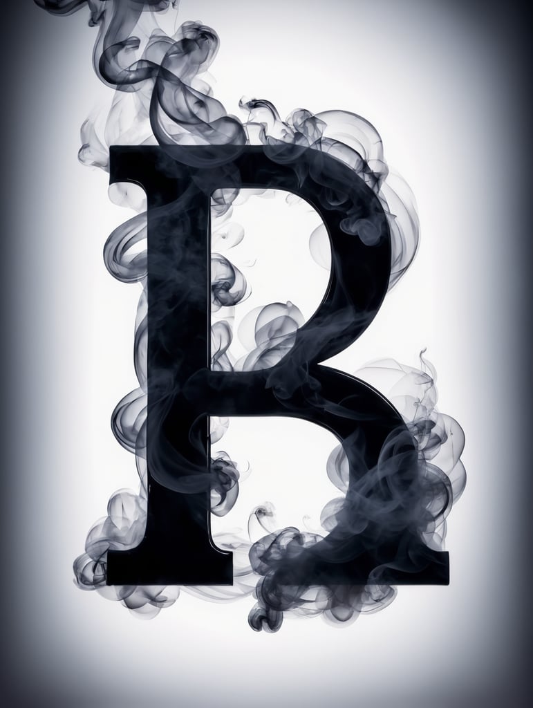 a letter a made from smoke, smokey letter