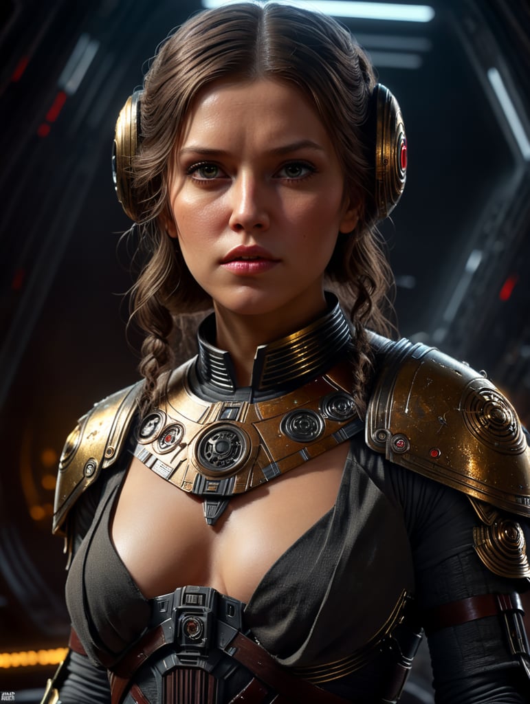 A female Star Wars character.