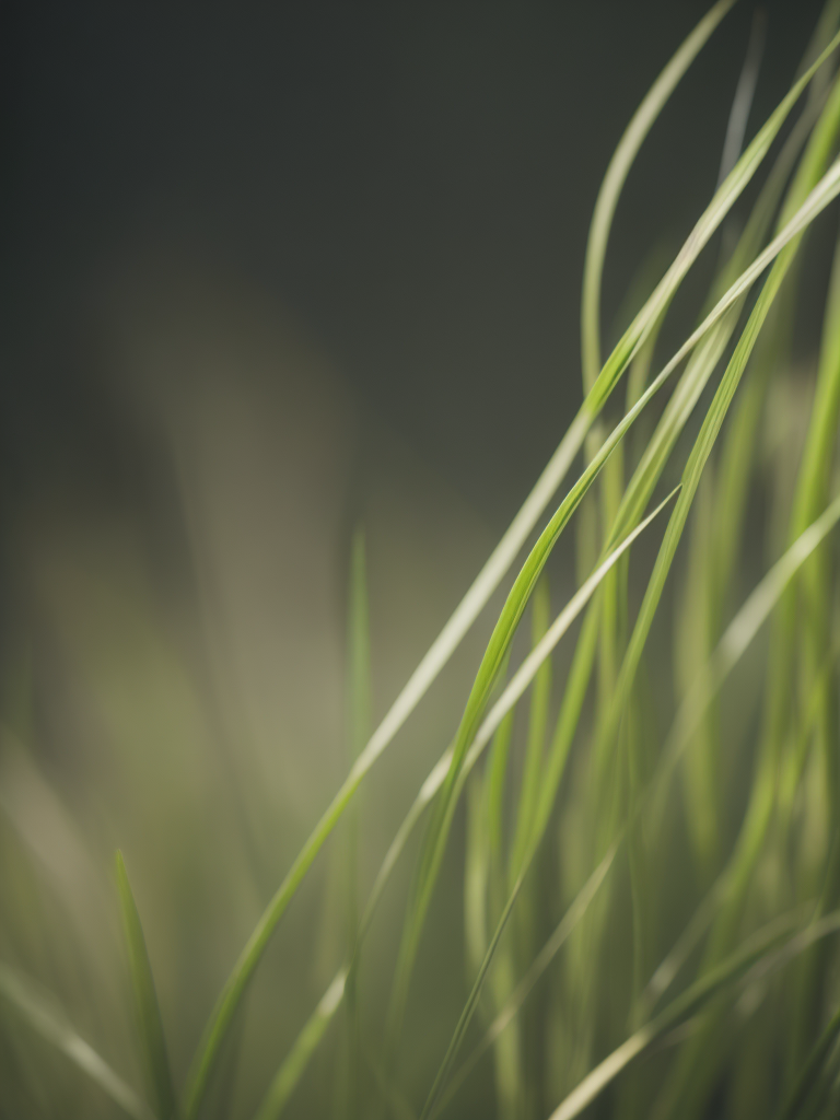 macro photo of a green grass
