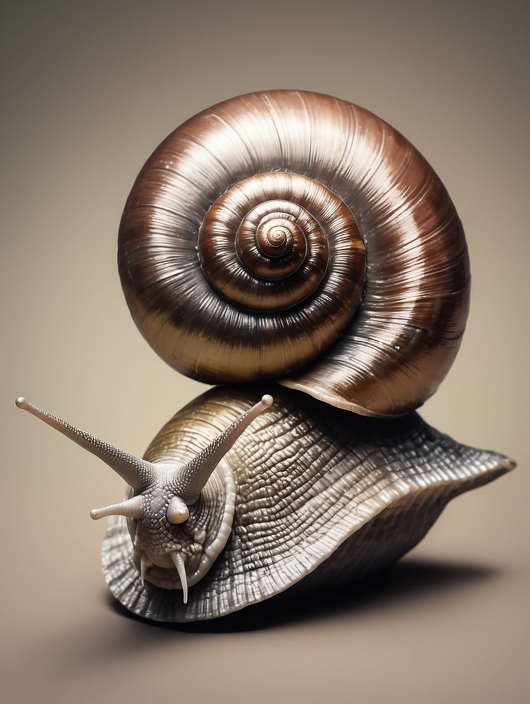 Glam metal snail portrait