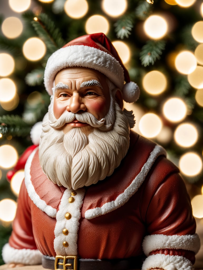santa claus small plastic figure, christmas toy for the christmas tree