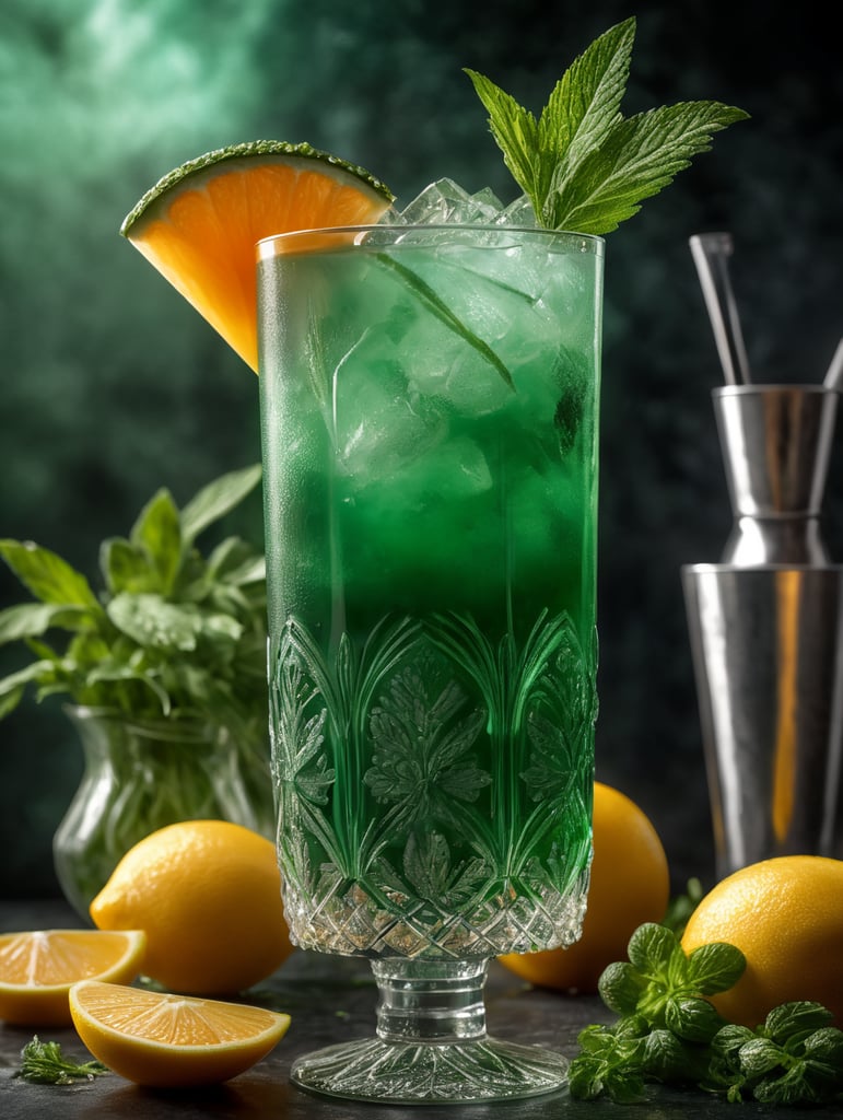 Cocktail green mist