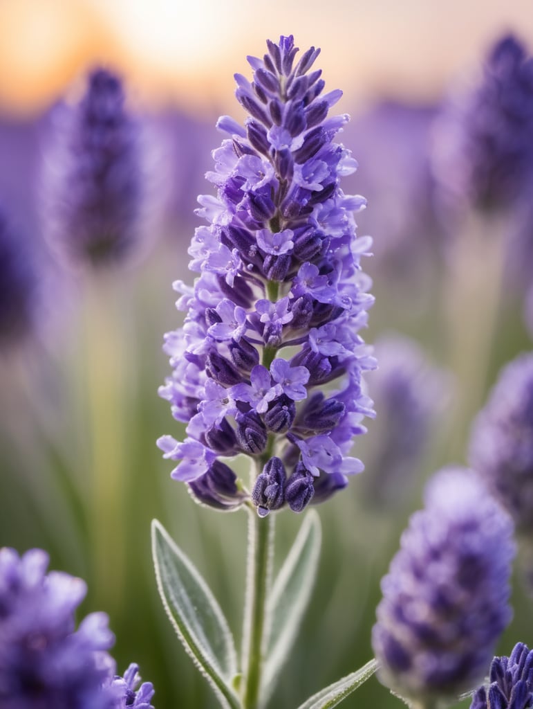 lavender flower macro photography on lavander background