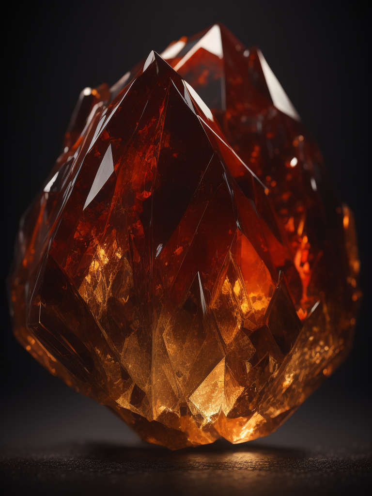 red Rock crystal on a dark background, macro photography shot on Hasselblad H6D at 135mm, beautiful colors