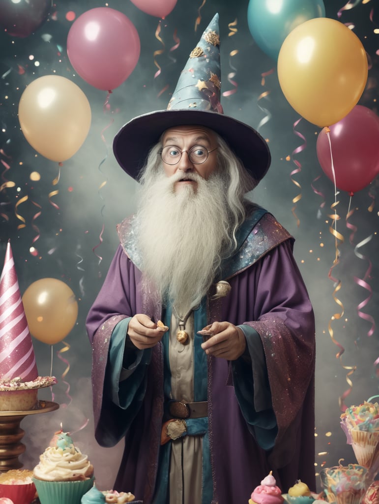 a wizard in a crazy party