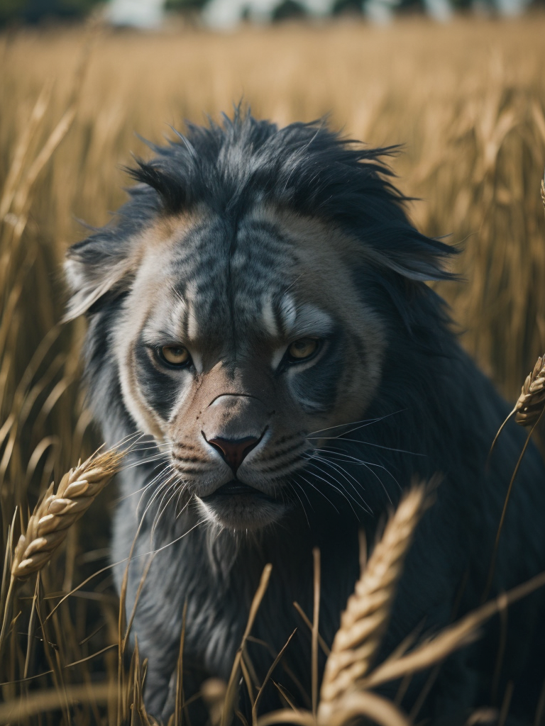 Blurred landscape of field with wheat