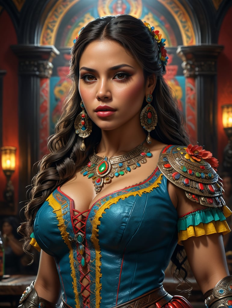 A realistic good looking latina, make it as realistic as possible not all to real