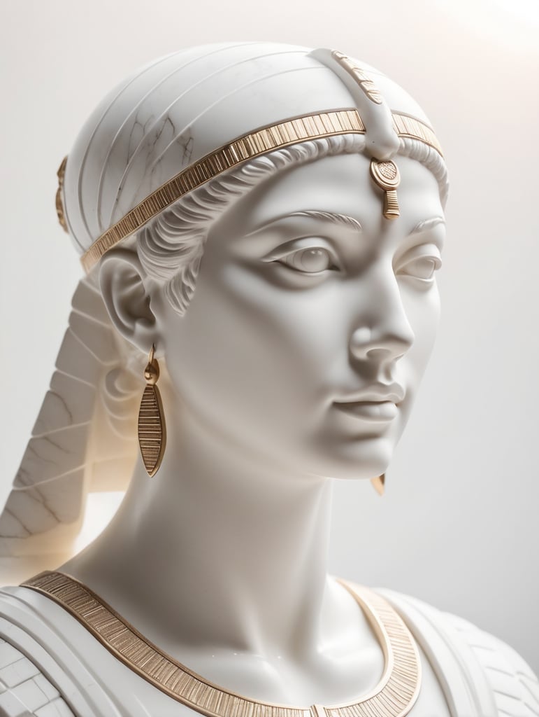 Cleopatra marble statue