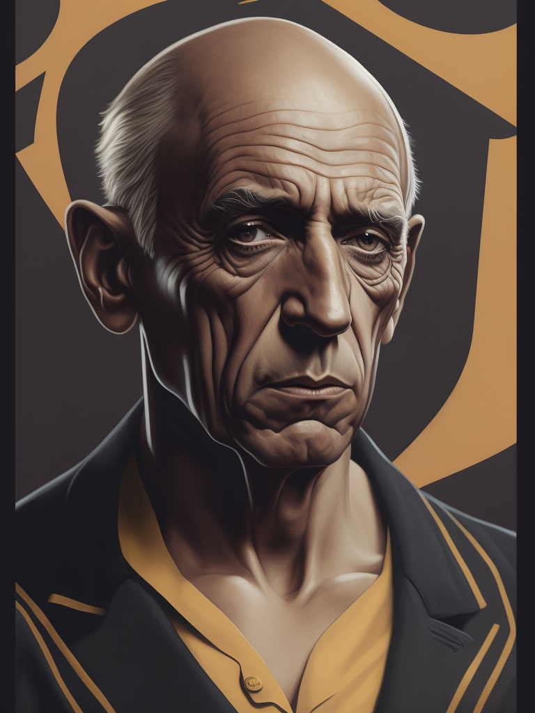 self-portrait pf Pablo Picasso, Cubism