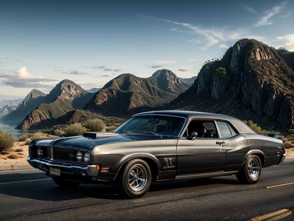 Mercury Montego muscle car cruising