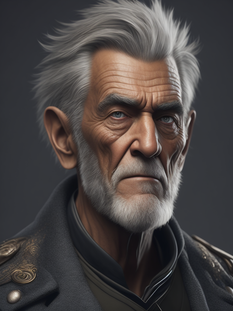 gray-haired old man